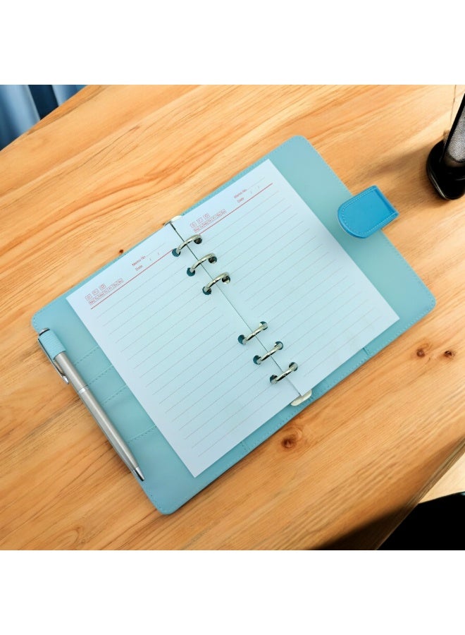 Faux leather wallet, money pouch, budget and notepad with card slots, cash and money compartment - A6 - Image 4